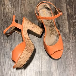 Francesca's Jellypop Cut Out Cork Wedges
